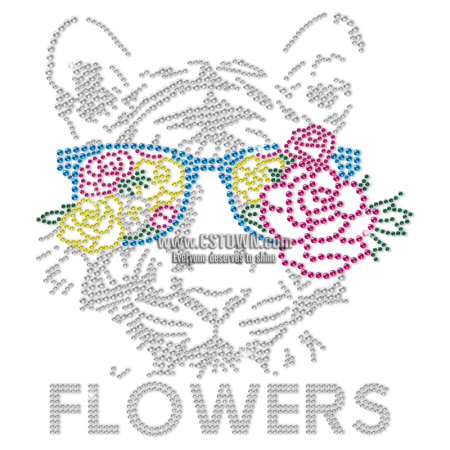 Flowers Tiger Big Cat Heat Transfer For Shirts